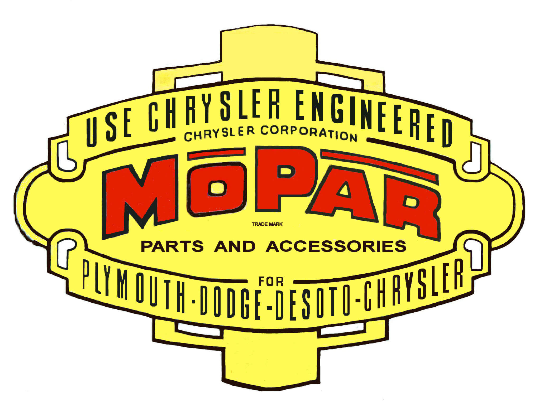 (image for) MOPAR logo's from the 40s DESOTO